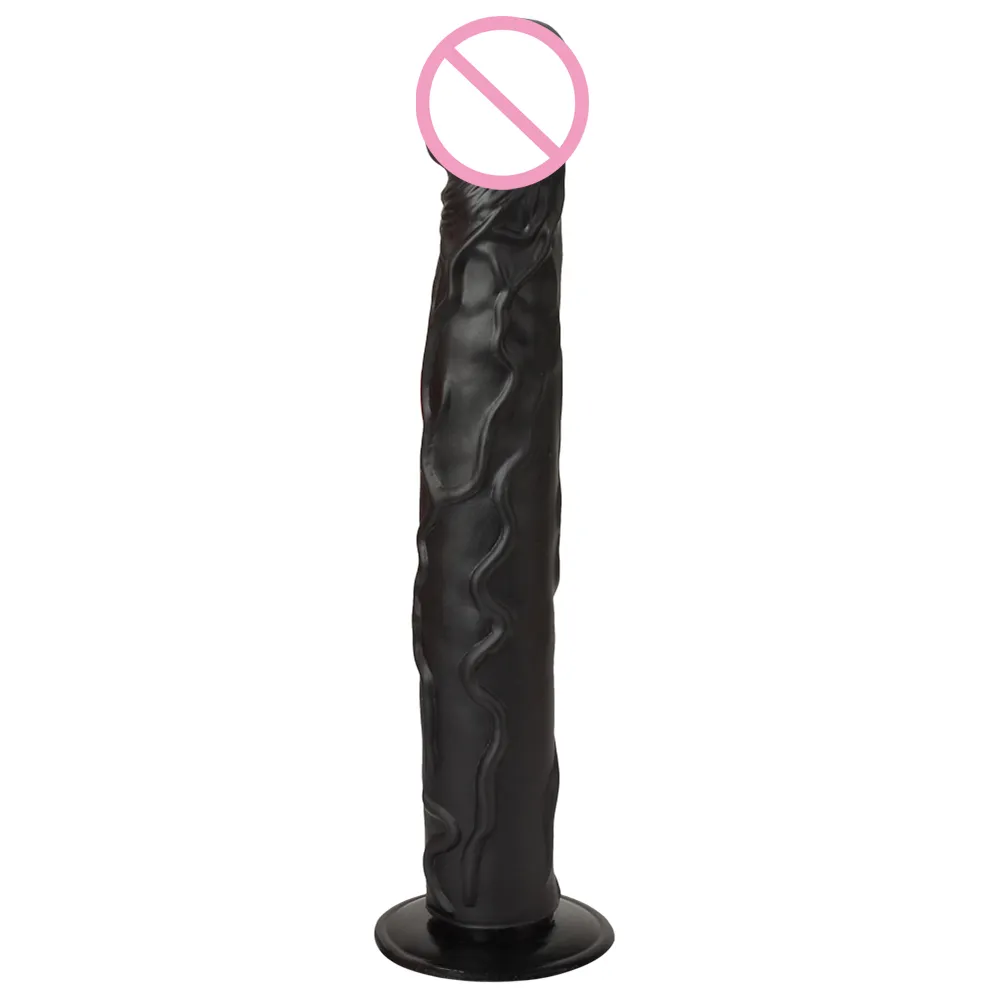 35 cm grand gode en PVC souple réaliste pénis femmes masturbateur ventouse support chatte vagin Masturbation sexy jouets pour femme Gay