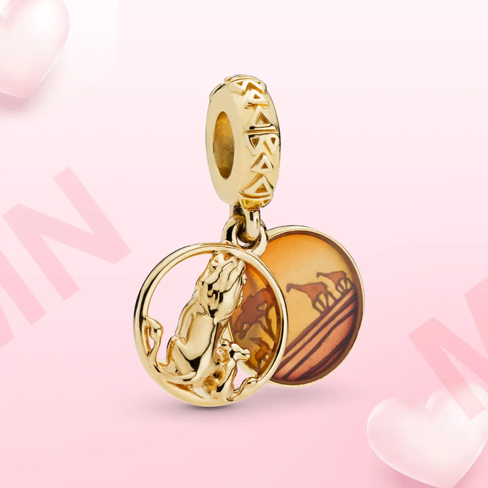 925 Silver Charm Simba mufasa Sunset Sunse Подвеска оригинальное браслет pandora gwelry jwelry