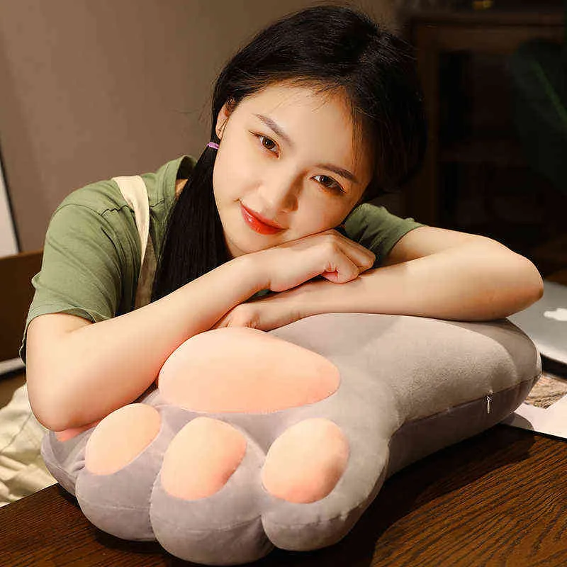 PC CM Zabawny purzbki łapę pluszową poduszkę wypełnioną miękką symulację misia Teddy nogi zabawka z kocami lalkami kawaii prezent J220704
