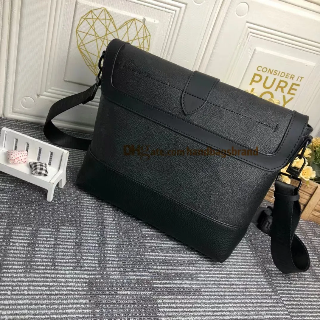 N45911 الكلاسيكية المصمم الفاخرة Saumur Messenger Bag Leather Sport Crossbody Bag Men Scoring Plan