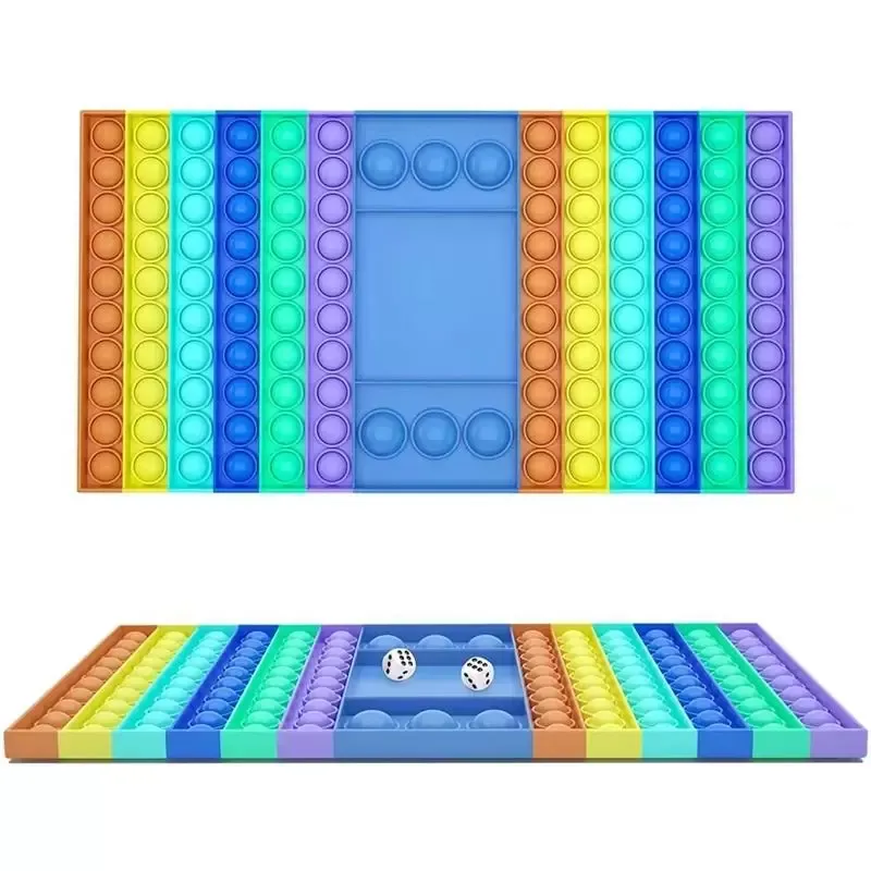 UPS arc-en-ciel décompression jouets bulle damier anti-stress Fidget pop jouet autisme besoins spéciaux cadeaux sensoriels pour enfants jeu de fête