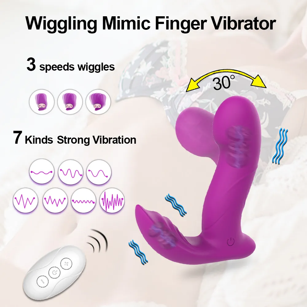 Stimulatrice de gode Clitoris Finger Finger Wiggling Vibrator