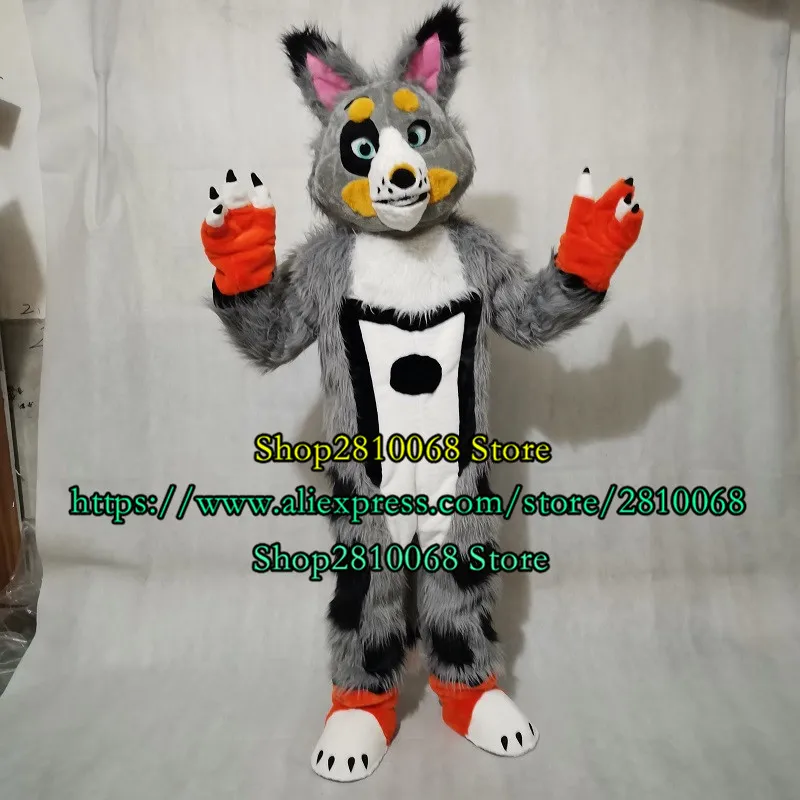 Mascot Doll Costume Long Hair Fox Dog Mascot Costume Furry Cartoon ...
