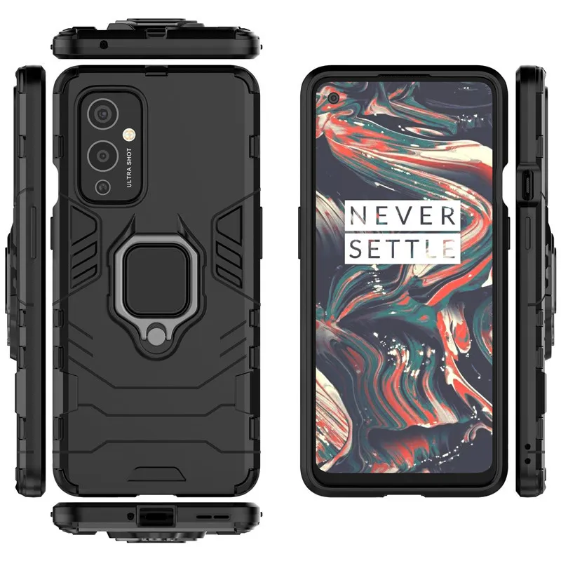 Shockproof Bumper Cases For OnePlus 9 Pro Case For OnePlus 9 8 8T 7T Nord N10 N100 Cover Armor PC Silicone Protective Cover Coque