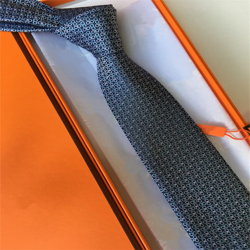 Роскошный мужской галстук высокого качества с буквенным принтом, шелковый галстук, черный, синий, жаккардовый, для вечеринок, свадьбы, бизнеса, тканый модный топ Fashion240S