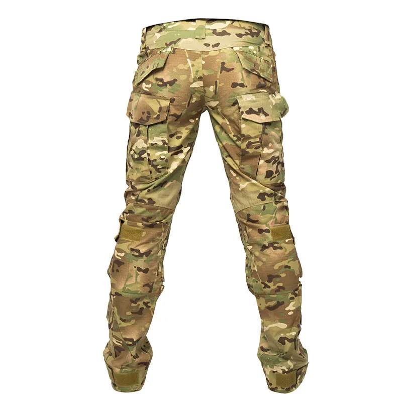 Mege Brand Men's Military Táctico Camuflaje Cargo Pantalones EE. UU. Ejército Paintball Gear Combate con rodilleras Airsoft Ropa 220325