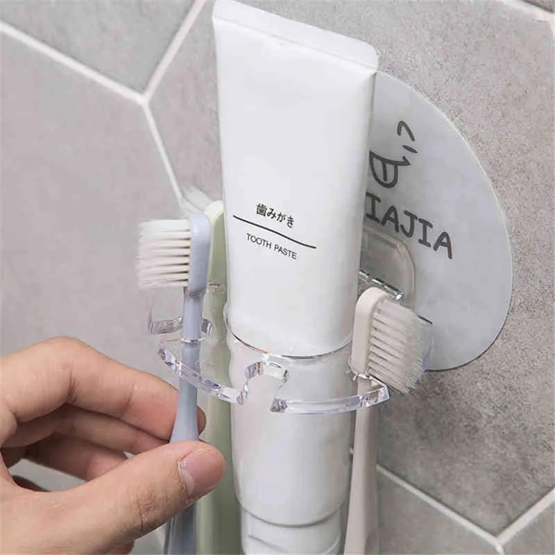 Kunststoff Zahnbürste Halter Zahnpasta Lagerung Rack Rasierer Zahnbürste Spender Badezimmer Organizer Zubehör Werkzeuge Guanyao