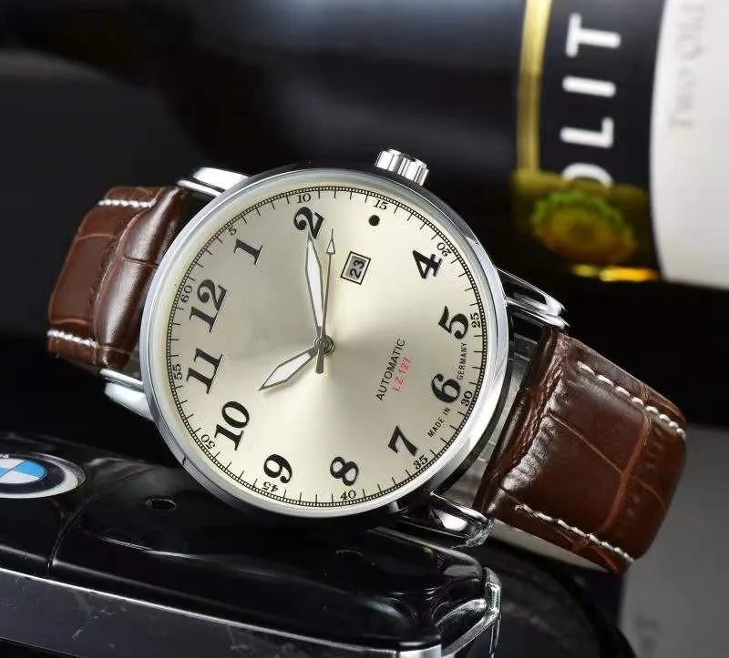 2022 Montres de luxe pour hommes de haute qualité Série trois points Montre à quartz pour hommes Top marque Bracelet en cuir Accessoires de mode horloge Wit226N