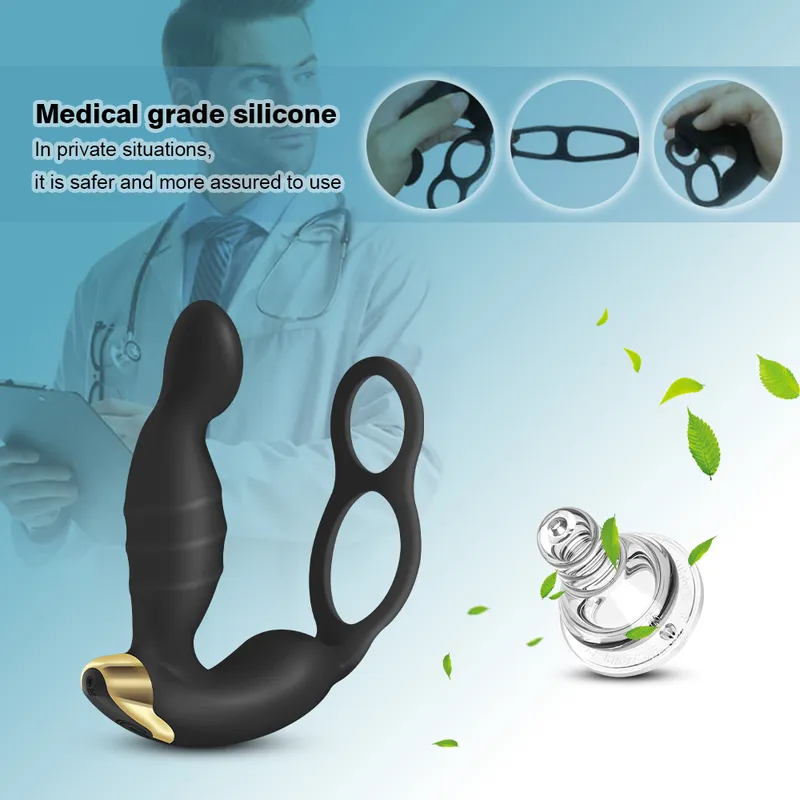 Analsexleksaker Anal Plug för män Prostata Massager Man Penis Ring Masturbator Sex Machine Erotisk Sex Produkt Vuxen för par 220413