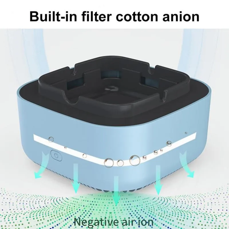 Rookloze asbak met directe aanzuiging, negatief ionenfilter, katoen, 360 surround, automatische uitschakeling, 600 mAh, luchtreiniger cenice 2205232402097
