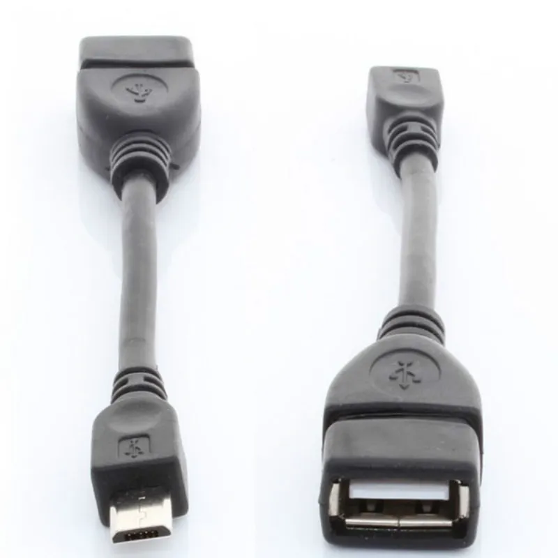USB 2.0 A Female to Micro B Male Connector Converter OTG Coled Adapter Adapter Cable for Xiaomi Samsung Android Phone