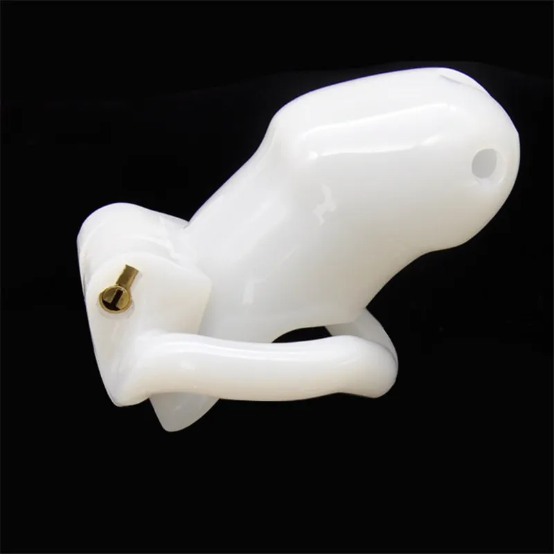 Dispositivo de castidad masculina de resina con anillos de pene de 4 tamaños Jaula de gallo Cinturón de castidad Cinturón de castidad Juegos para adultos Juguetes sexuales para hombres 220606
