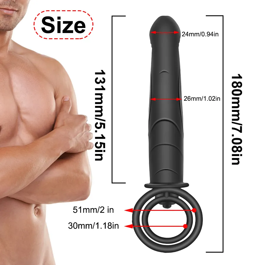 10 Modes Double Penetration Vibrator anal plug sexy Toys for Couples Strapon Dildo Strap on Penis Women Man