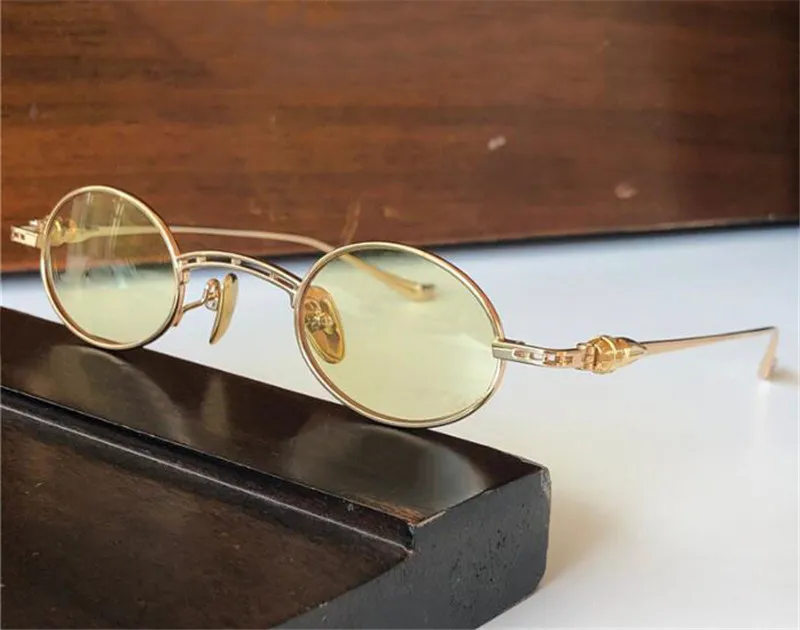تصميم أزياء عتيقة النظارات الشمسية لوكس صغير الإطار البيضاوي الحساس الإطار المعدني الكامل البسيط نمط شعبي UV400 نظارات واقية 279g