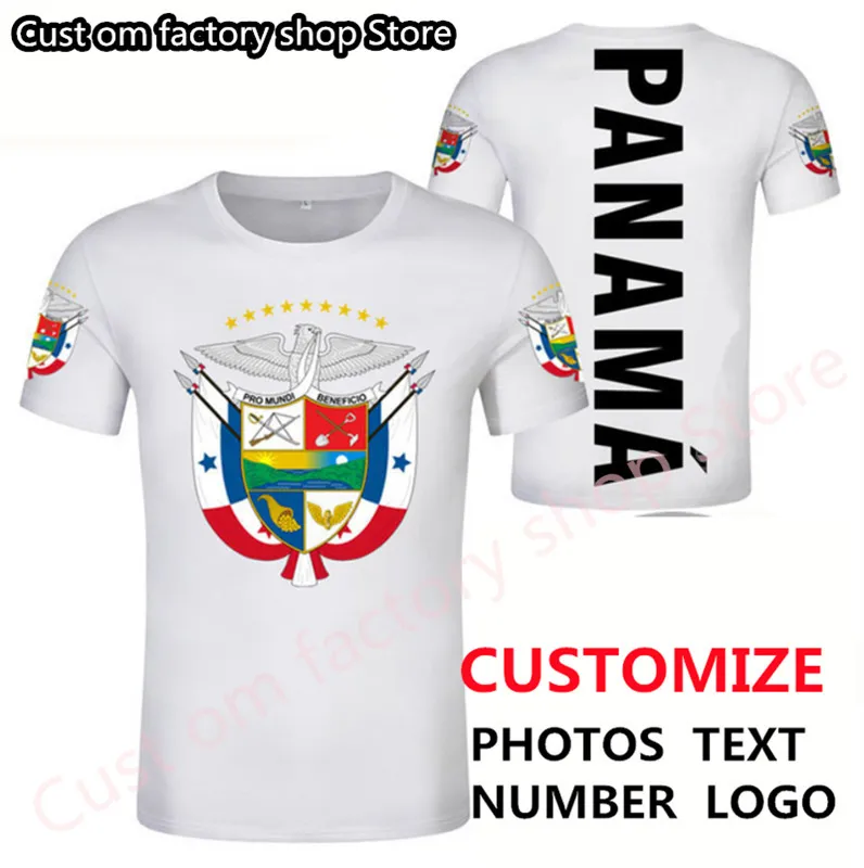 Panama t shirt diy gratis skräddarsydd namn nummer pan t-shirt nation flagga pa republik panamanian spanska tryck pokläder 220607