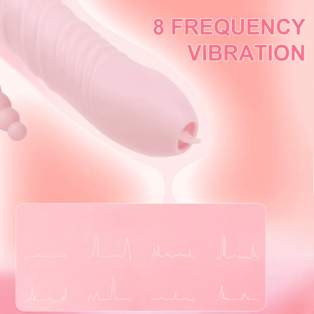 Swing Telescopic Masturbation Vibrator G Spot Clitoris Stimulator Penis Anal Dildo Vibrator Sexiga leksaker för kvinnor Vuxen 18 Par