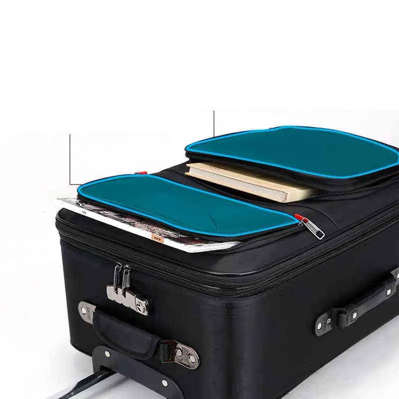 Högkvalitativ vattentät Oxford Rolling Bagage Spinner Men Business Brand Suitcase Wheels Inch Cabin Trolley Capacity J220707