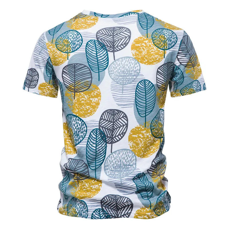 AIOPESON Hawaii Coton T-shirts pour Hommes Casual Manches Courtes Oneck Hommes Tops Tee Shirts Mode Casual Designer Imprimer T-shirt 220704
