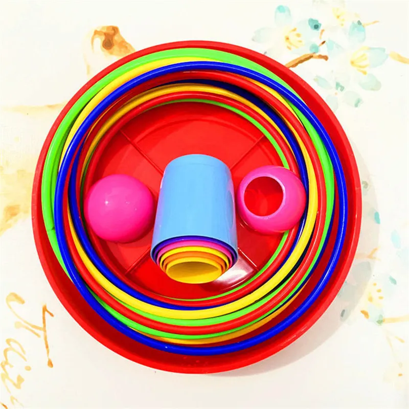 Brinquedos Empilhados Virola Jogo Círculo Diversão Interna Ao Ar Livre PaisCriança Círculo Interativo Camadas Presente Educação Infantil 220621