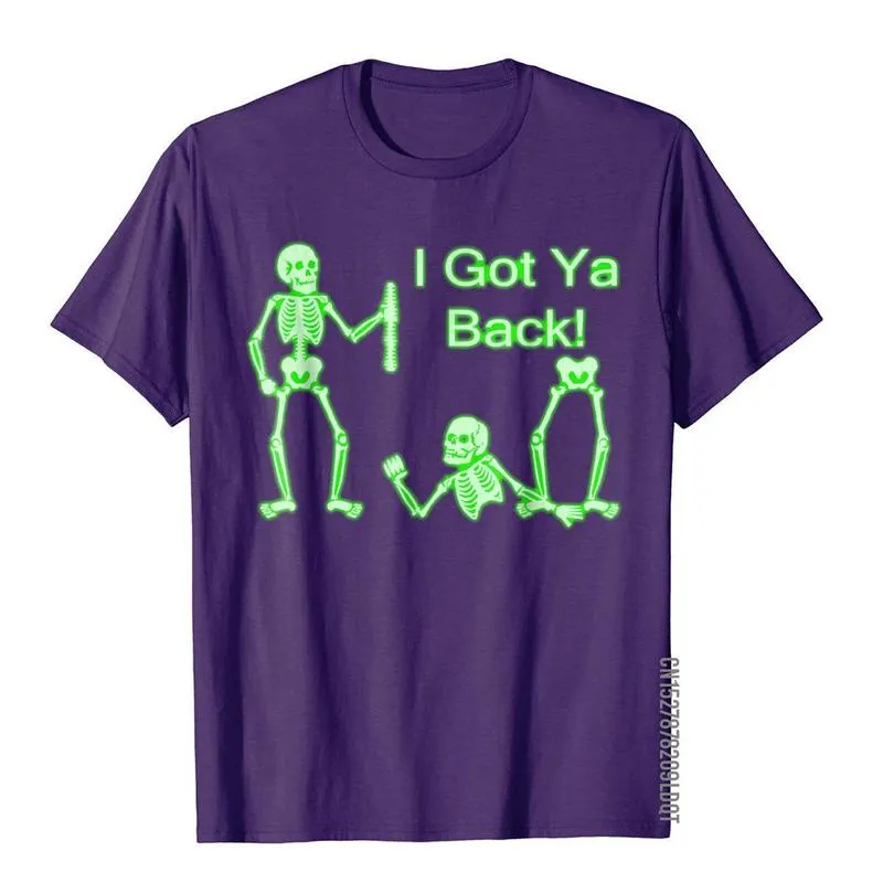 I Got Ya Back Skeleton Glow In The Dark Shirt__B12481purple