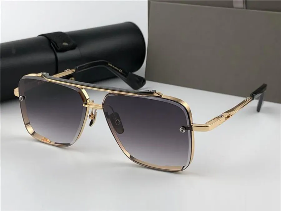 okulary okulary przeciwsłoneczne głowica damska luksusowe mężczyzn wysokiej jakości kwadratowe metalowe okulary przeciwsłoneczne Mach sześć dużych dużych owalnych gogle Driv281Q