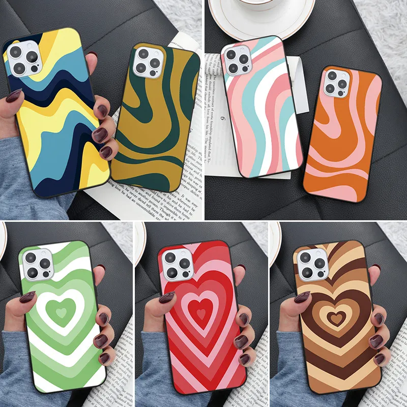 Colorful Love Phone Cases For Xiaomi Mi 11 Lite 9C 9A 6A 8 A2 CC9e Poco M3 Redmi Note 10S 10X 9 10 K40 Pro Soft TPU Cover Fundas