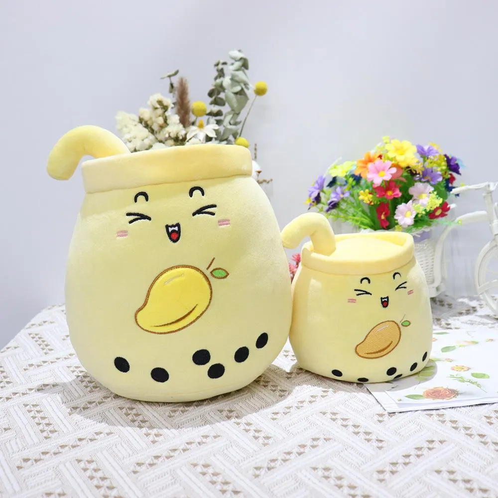 Imitation milk tea cup plush toy home pillow cushion large doll flip doll children's gift