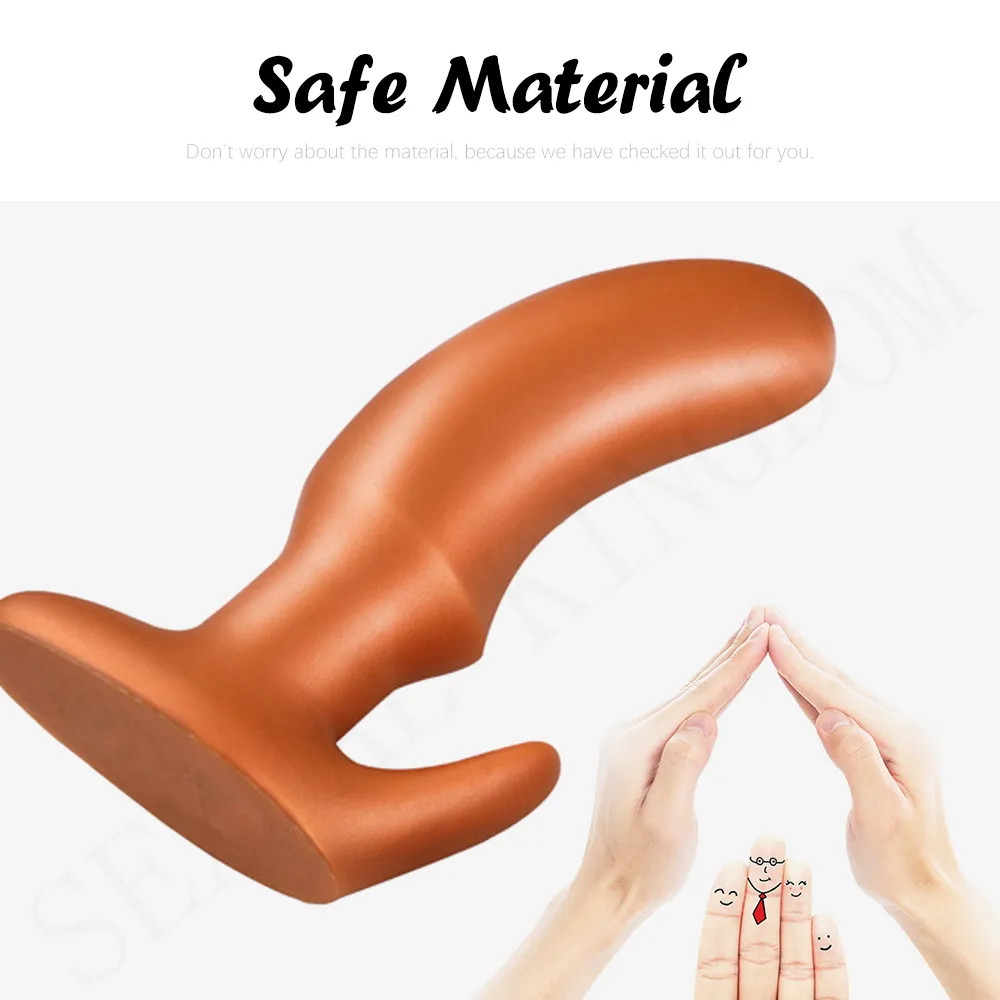 Plug anale in silicone morbido Big Long Butt Masturbator Anus Massager G-spot Stimolatore clitoride Giocattoli erotici adulti sexy donna e uomo