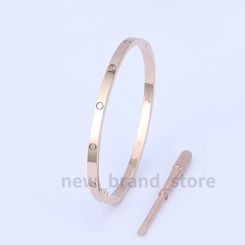 4 mm tunna guldarmband armband för kvinnor män titan stålälskare armband med ruta 16-19 cm armband mens armband266k
