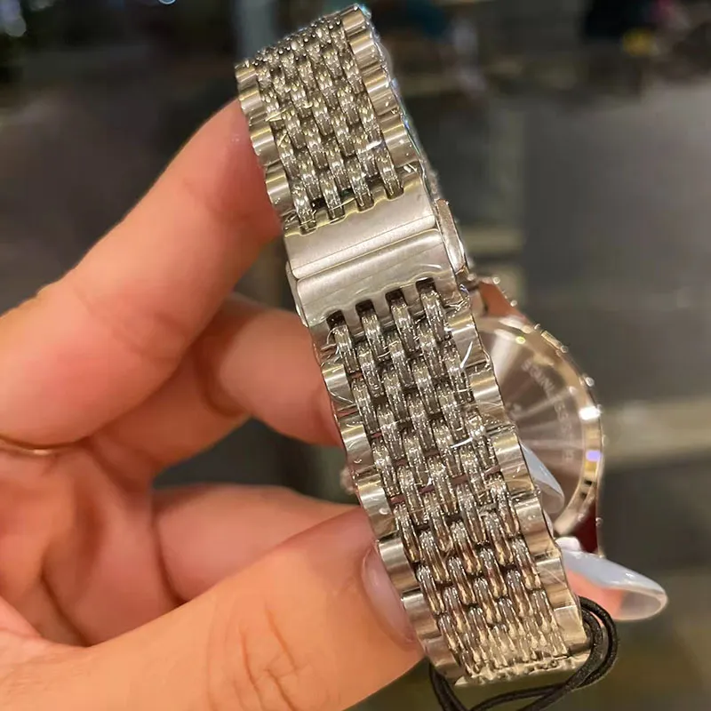 Moda senhoras relógio 36mm 29mm unisex mens mulheres quartzo relógios de pulso de aço inoxidável qualidade feminino relógio abelha segunda mão trabalhando2541