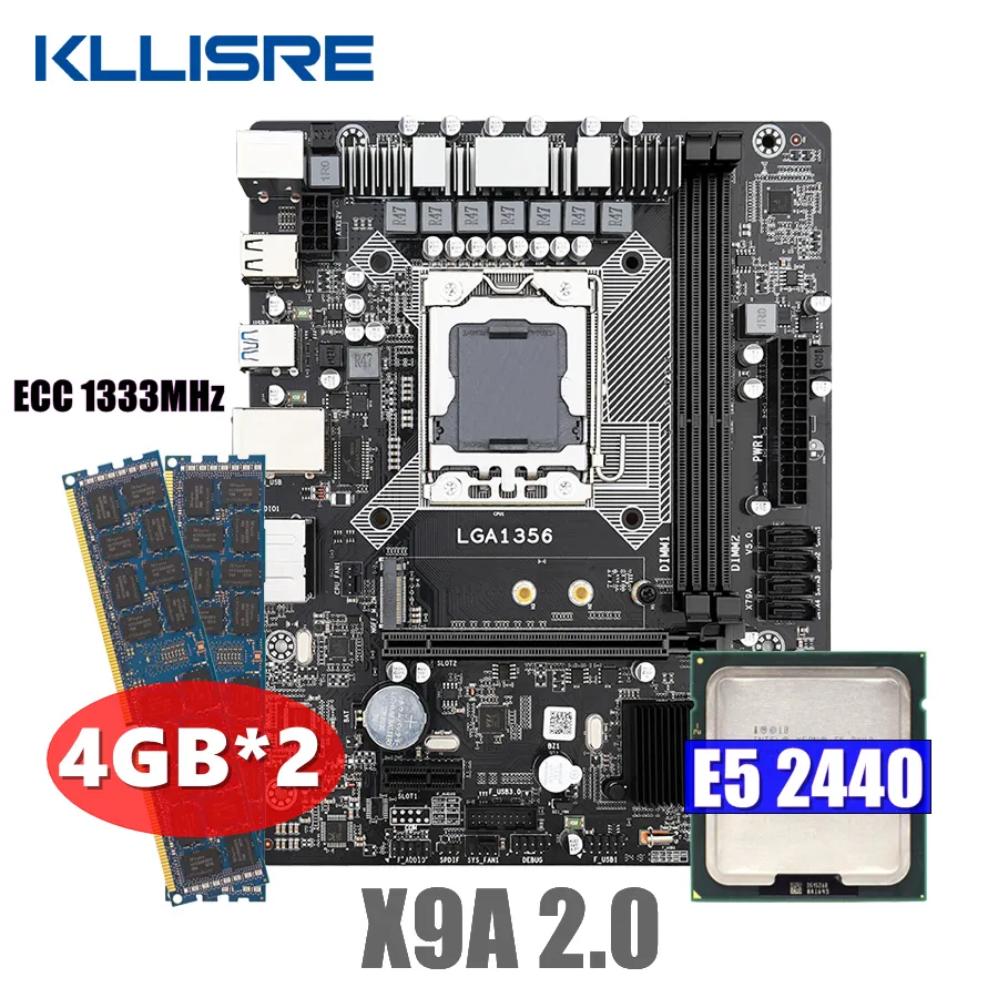 Klisre X79 LGA 1356 Kit set di schede madri con Xeon E5 2440 x 4 GB = 8 GB 1333MHz DDR3 ECC MEMORY GRATUIDA