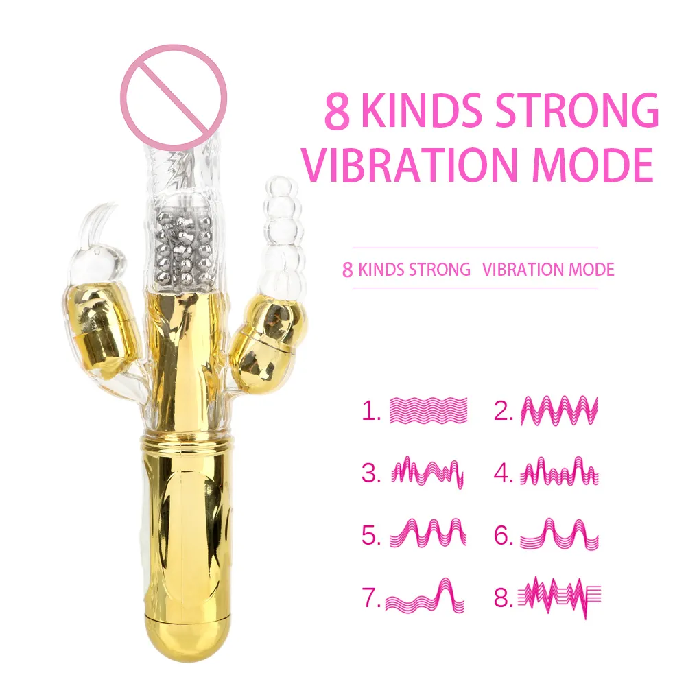 Klitoris Stimulation Kaninchen Vibrator Transfer Perlen AV Stab G-Punkt Vagina Massagegerät 360 Grad Rotation Dildo