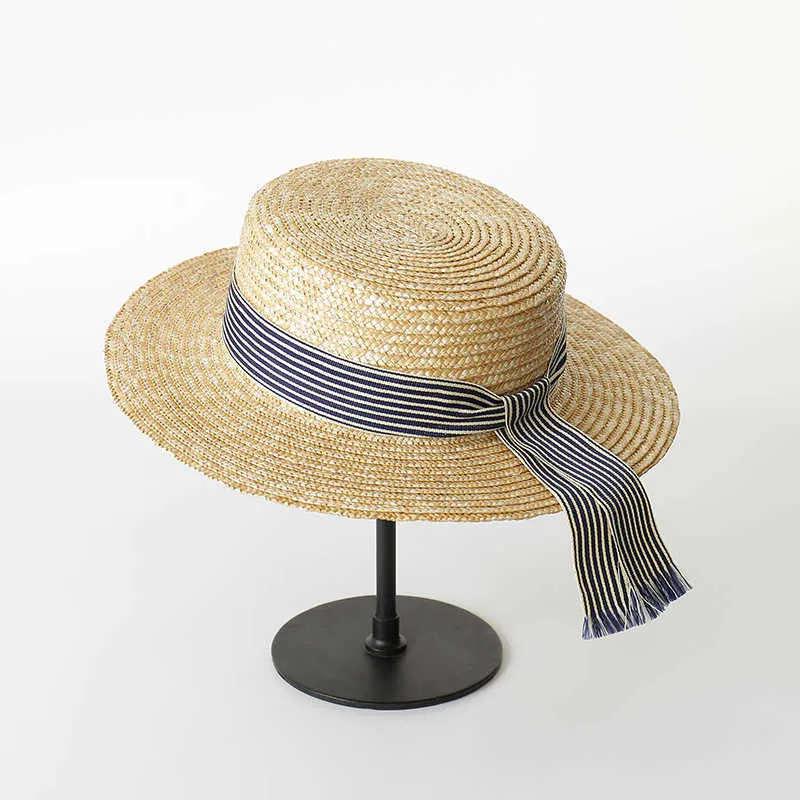 جودة عالية الصيف القش العشب قبعة أزياء المرأة القمح الإناث عارضة العانى رومانسية فتيات الزفاف بنما