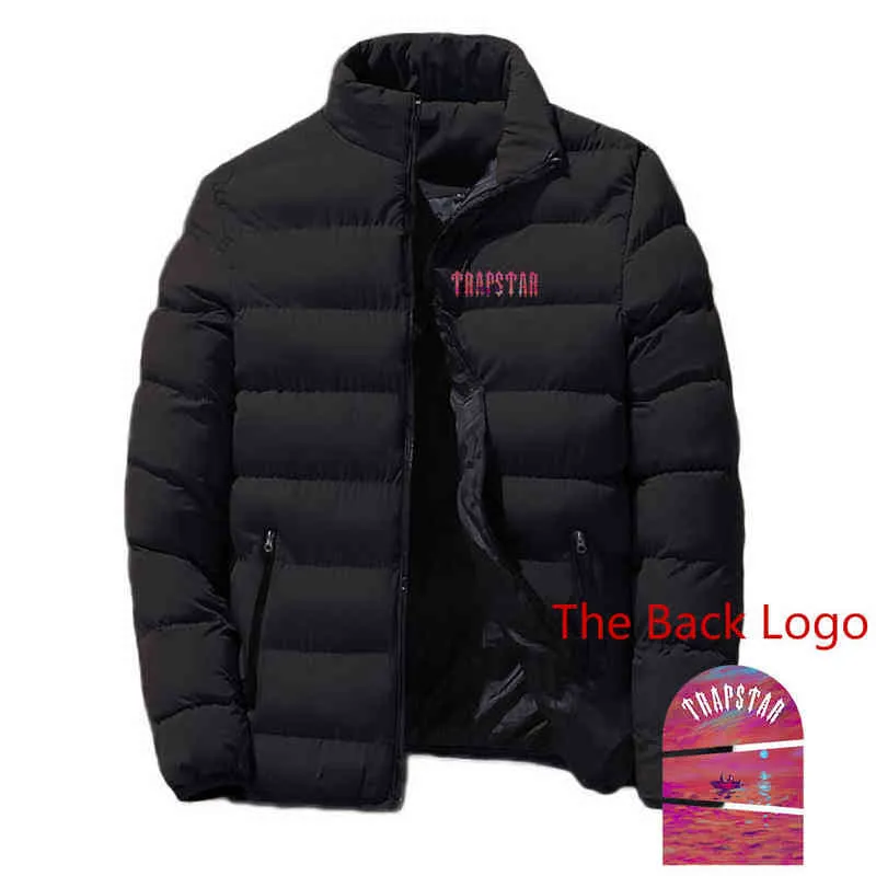 Trapstar Street Printed Men's New High Quality Stand Collar Zip Hoodies Parkas Cotton Jackets Warmer Padded Coats Streetwear Top Y220803