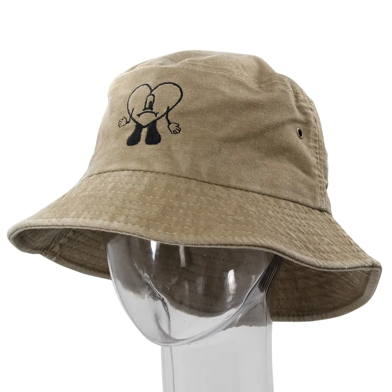 Bad Bunny Bucket Hat UN VERANO SIN TI Fisherman Hats Woman Summer Foldable Embroidered Sun Hat Cotton Man Beach Hats 2206305940413