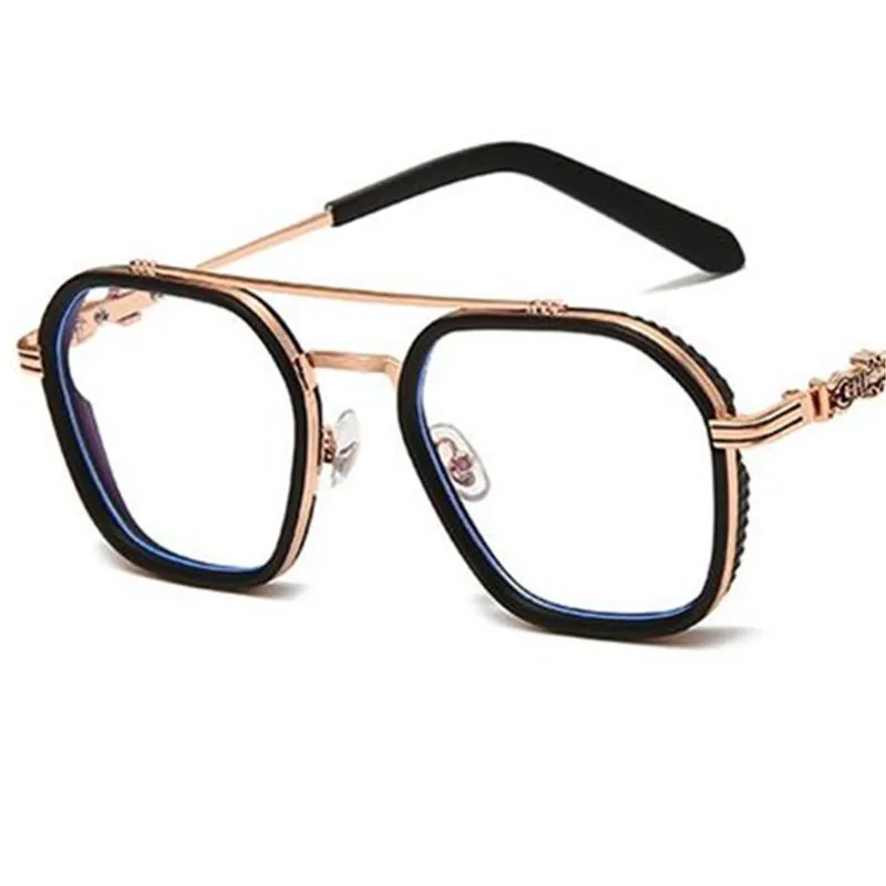 Zonnebril Merk Designer Anti-Blauw Brillen Unisex Optische Bril Retro Bril Eenvoud Dubbele Beam Eyewear195z