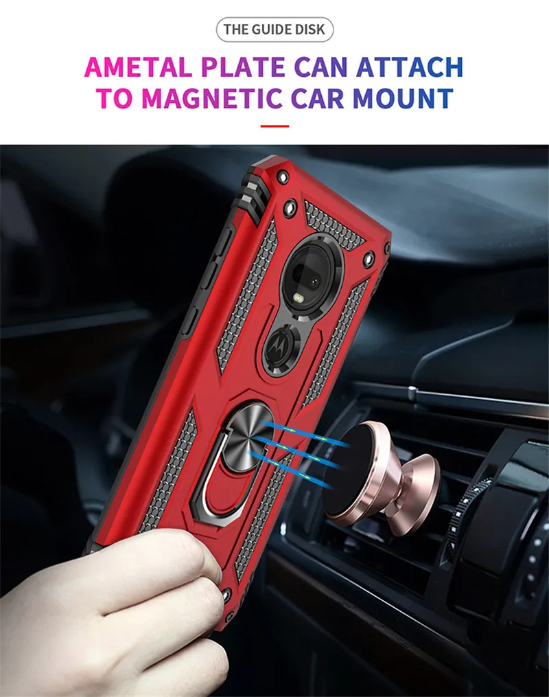 For Motorola Moto G6 G7 Plus G8 Power Lite G9 Play Case Magnetic Ring Holder Cover for Moto E5 E6 E6S E6i E7 Power 2021 Cases4242629