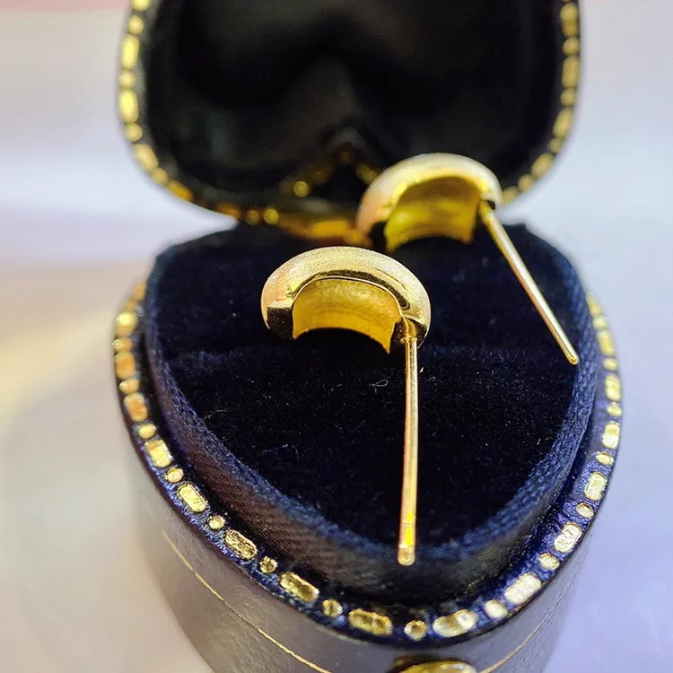 Kadınlar için 18K Altın Küpe Gerçek Altın Takı Anillos de Bizuteria Anillos Mujer Taş Küpe Kutusu Nişan Femme Küpe 2207332202