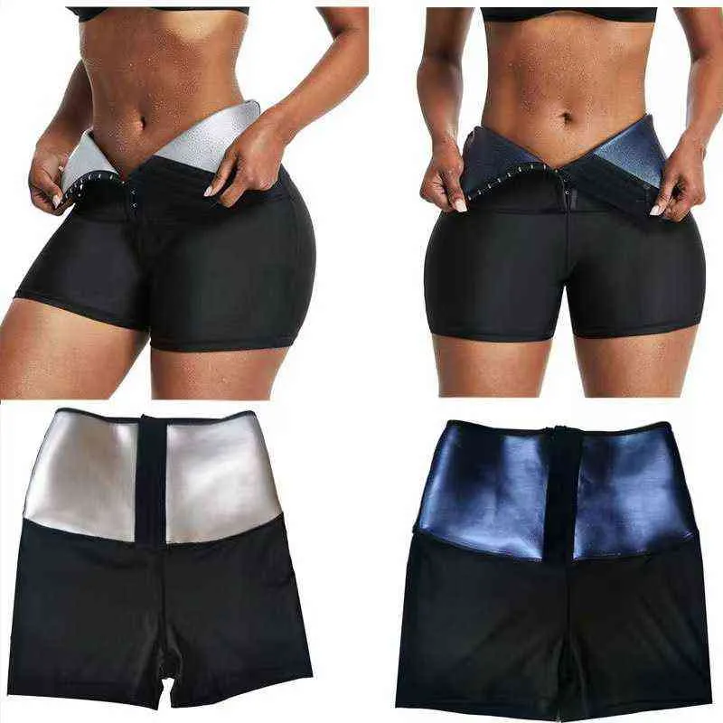 Body Shaper Pantaloni Perdita di peso Dimagrante Pantaloni corti Vita Trainer Tummy Thermo Sweat Lings Pantaloni fitness Shaper L220802