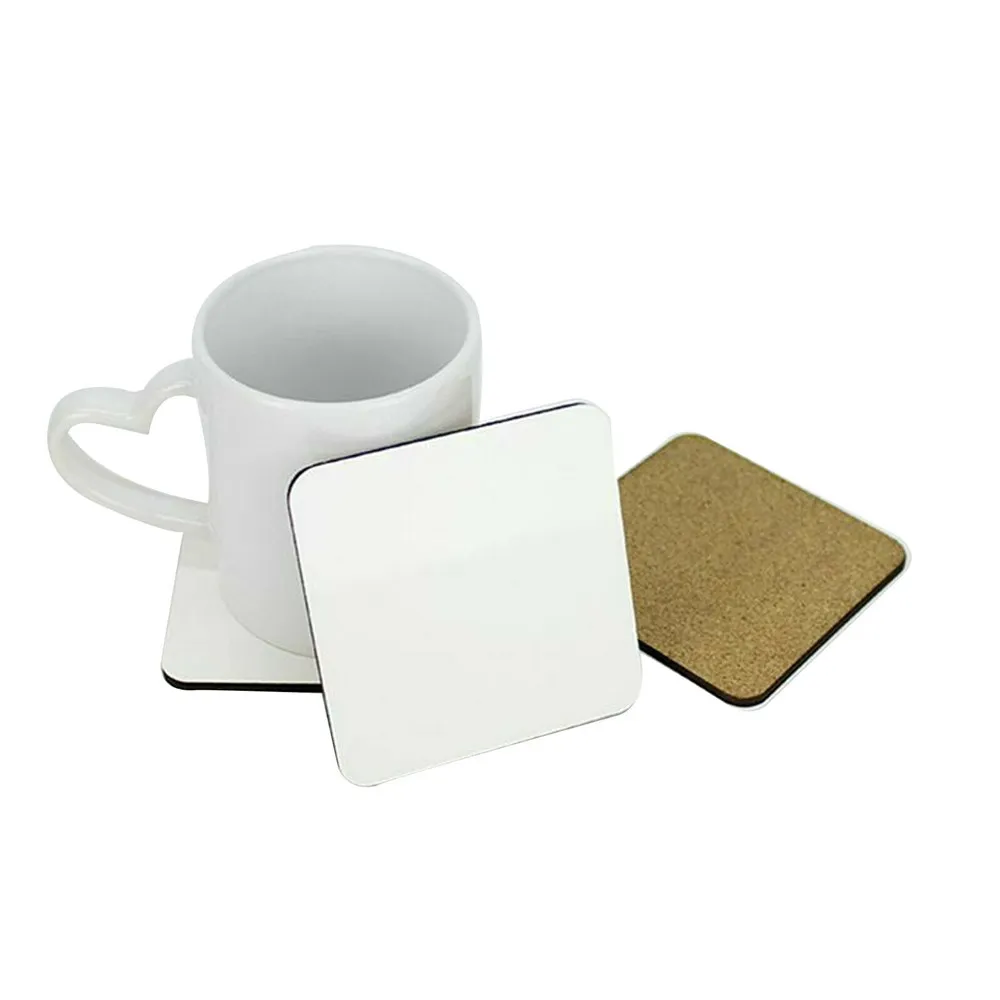 Sublimatie blanco onderzetters DIY aangepaste ronde vorm natuurlijke kurk coaster koffie thee isolatie sublimatie cup pad slip sxjun1