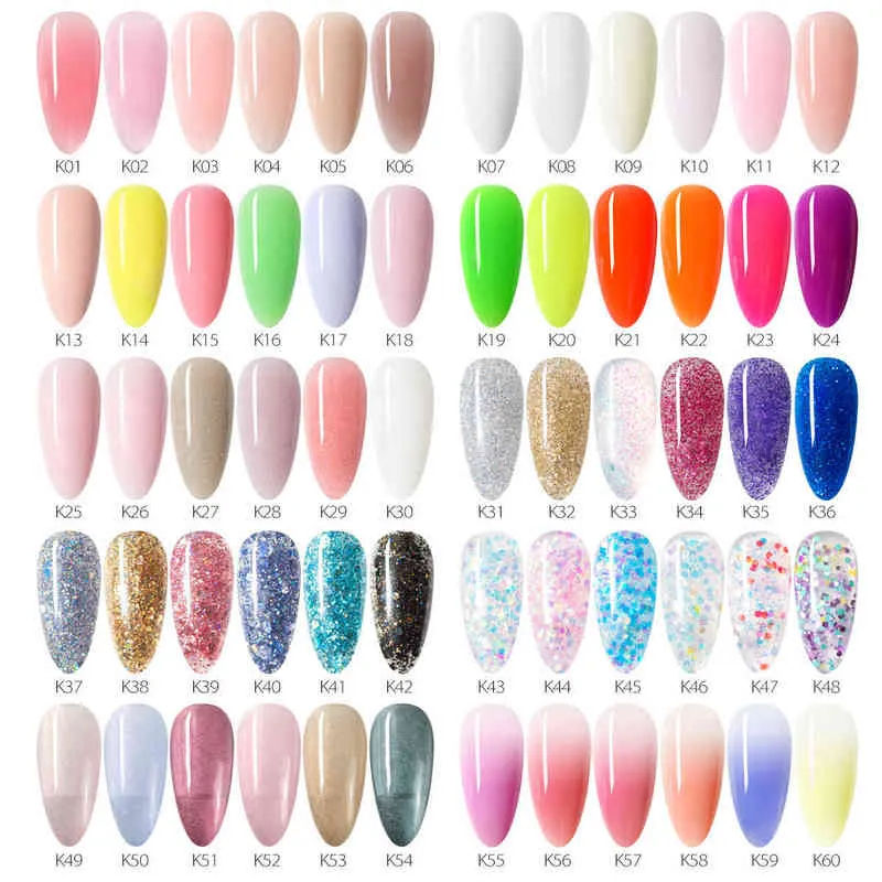 NXY Nail Gel New Arrival Poly 15ml Acrylic Clear Camouflage Polish Extension Art Color Change 0328