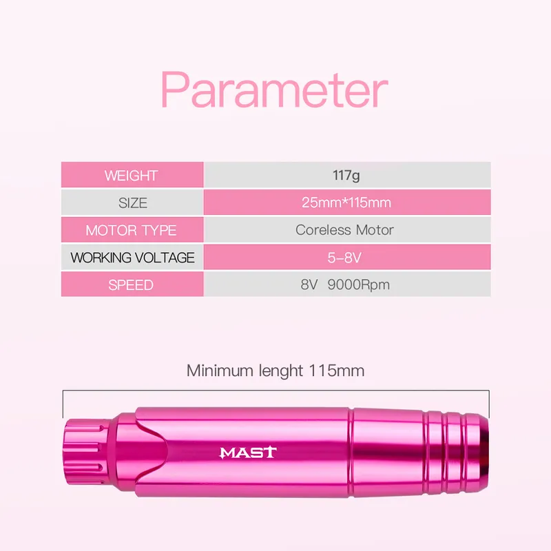 Professionell mast P10 Permanent Makeup Machine Rotary Pen Eyeliner Tools Tattoo Style Accessories for Eyebrow 220624