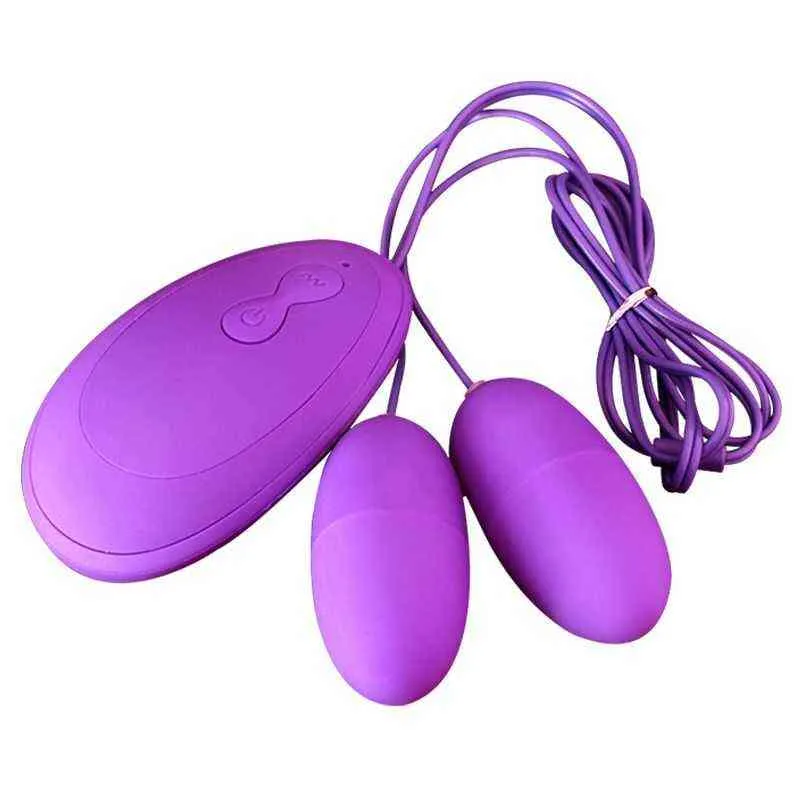 Nxy Eggs Bullets 20 Speed Double Vibrating Remote Control Bullet Vibrator Powerful Clitoris Stimulator G spot Massager Sex Toys for Women 220509