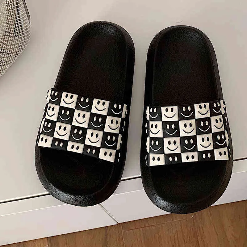 Slippers Zapatillas Con Estampado De Dibujos Animados Para Mujer Sandalias Cmodas Con Plataforma Antideslizante Para Interior y Parejas Para 220427