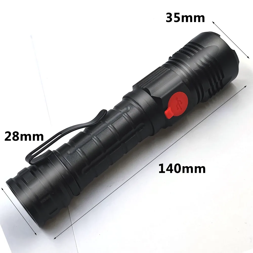 New XM-L T6 LED Flashlight Water Proof USB Torch Light XHP90 Tactical Flash Light Rechargeable 16-Core Zoom Usb Camping Lamp Yunmai