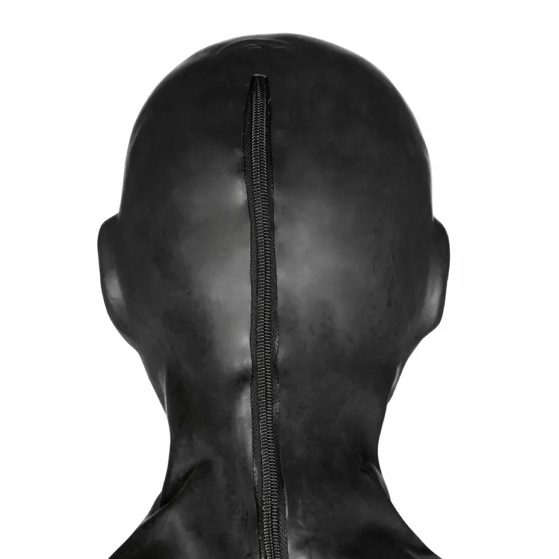 MFMYEE Latex Masque Caoutchouc Headgear-BDSM Fetish Bondage Masque Cosplay Masque Latex