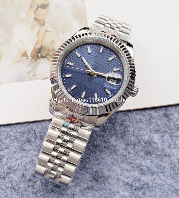 Men's Watch 40mm Mechanical Automatic Full Stainless Steel Luminous New blue Luxury Women's Watch Couples Classic Watche246d
