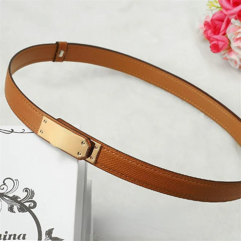 TopSelling Genuine Leather thin Classic luxury belt Designer women's lock belts Famous brand coat girdle summer decoration sk299E