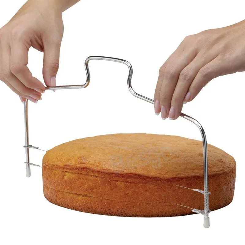 الفولاذ المقاوم للصدأ كعكة stratifier واحد خط مزدوج كعكة الخبز القطاعة قابل للتعديل كعك خطوط قطع المطبخ diy الخبز خبز bh6470 tyj