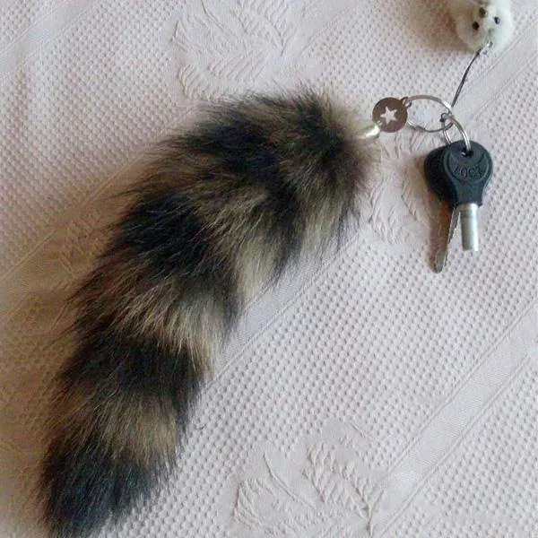 Klapety Słodki Sacoon Tail Tail Blakein futra wisiorka klawisza torby klawiszowe klawisze uchwytowe pobywa para brechy nin668keychains brelchainkeykeychain258w